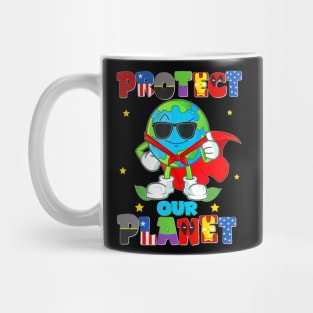 Protect Our Planet Cute Earthday Teacher Kids Mug